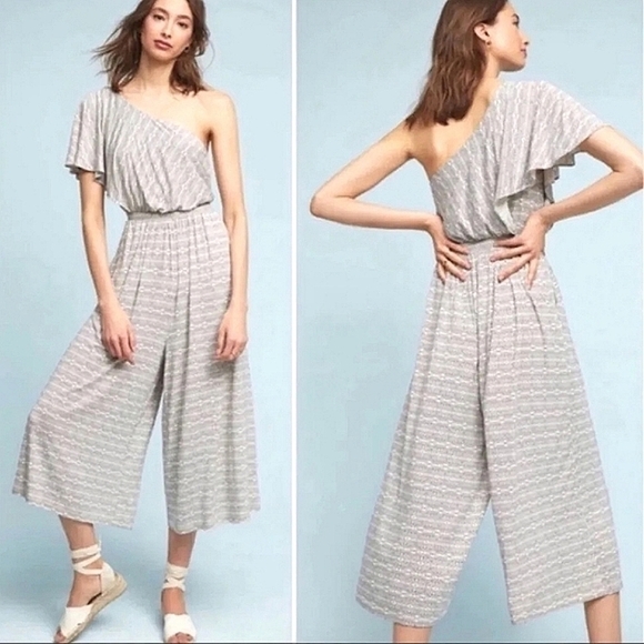 Anthro Maeve Jamie‎ One Shoulder Jumpsuit - Picture 1 of 11